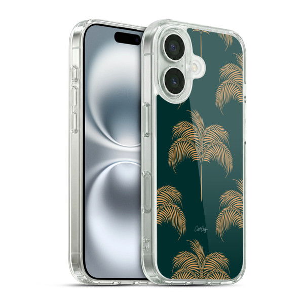 Cat Coquillette Tropical Wildlife Palm Tree Oasis Soft Gel Case for Apple iPhone 16 & MagSafe