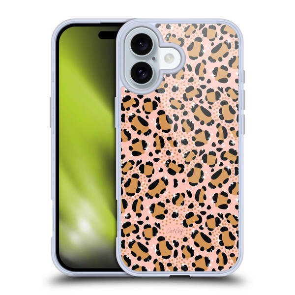 Cat Coquillette Tropical Wildlife Sparkly Leopard Print Soft Gel Case for Apple iPhone 16