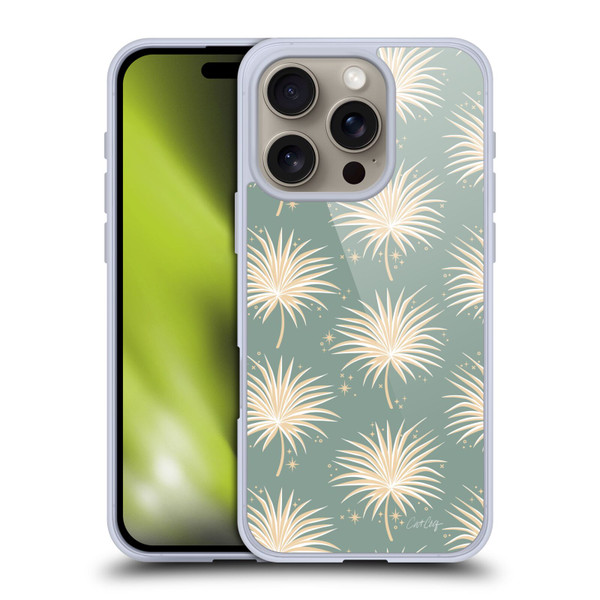 Cat Coquillette Tropical Wildlife Fan Palm Sparkles Soft Gel Case for Apple iPhone 16 Pro