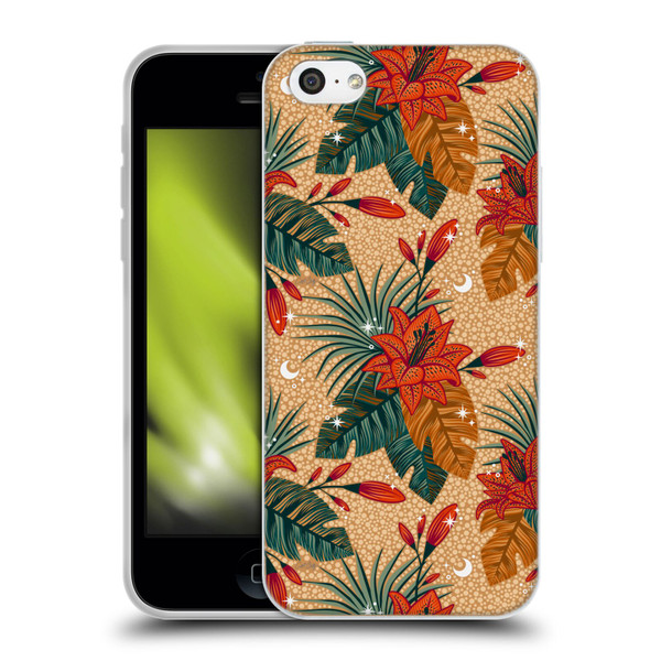 Cat Coquillette Tropical Wildlife Lily Soft Gel Case for Apple iPhone 5c