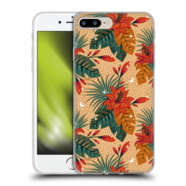 Cat Coquillette Tropical Wildlife Lily Soft Gel Case for Apple iPhone 7 Plus / iPhone 8 Plus