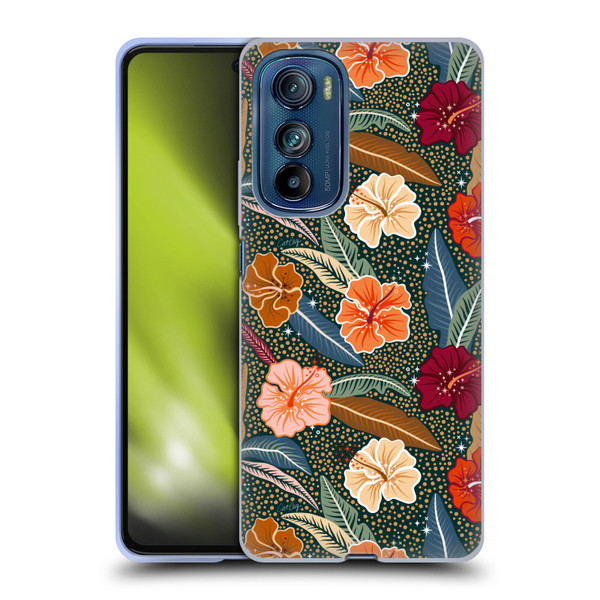 Cat Coquillette Tropical Wildlife African Hibiscus Soft Gel Case for Motorola Edge 30
