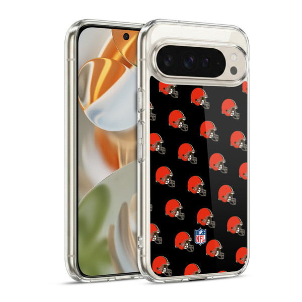 NFL Cleveland Browns Artwork Patterns Soft Gel Case for Google Pixel 9 / Pixel 9 Pro