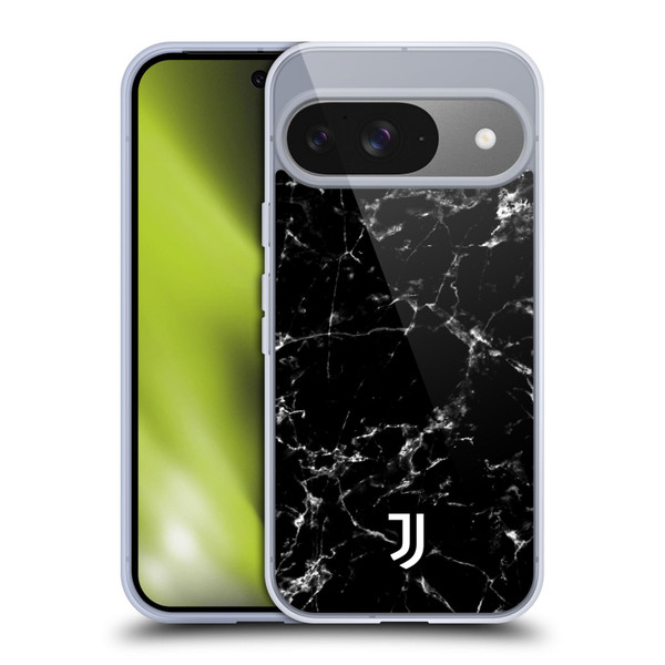 Juventus Football Club Marble Black 2 Soft Gel Case for Google Pixel 9 / Pixel 9 Pro
