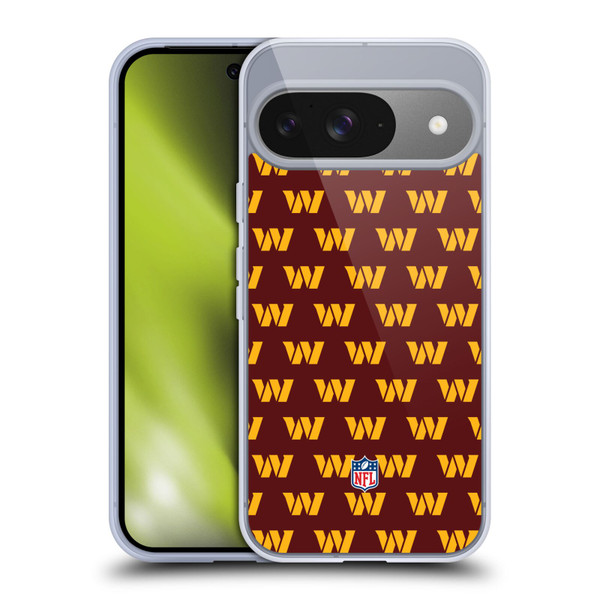 NFL Washington Football Team Artwork Patterns Soft Gel Case for Google Pixel 9 / Pixel 9 Pro