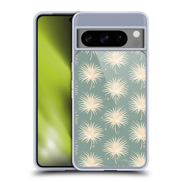 Cat Coquillette Tropical Wildlife Fan Palm Sparkles Soft Gel Case for Google Pixel 8 Pro