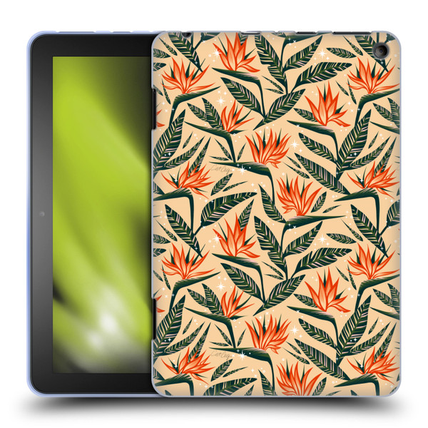 Cat Coquillette Tropical Wildlife Bird Of Paradise Soft Gel Case for Amazon Fire HD 8/Fire HD 8 Plus 2020