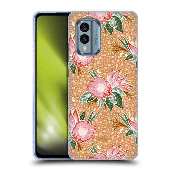 Cat Coquillette Tropical Wildlife Protea Bloom Soft Gel Case for Nokia X30