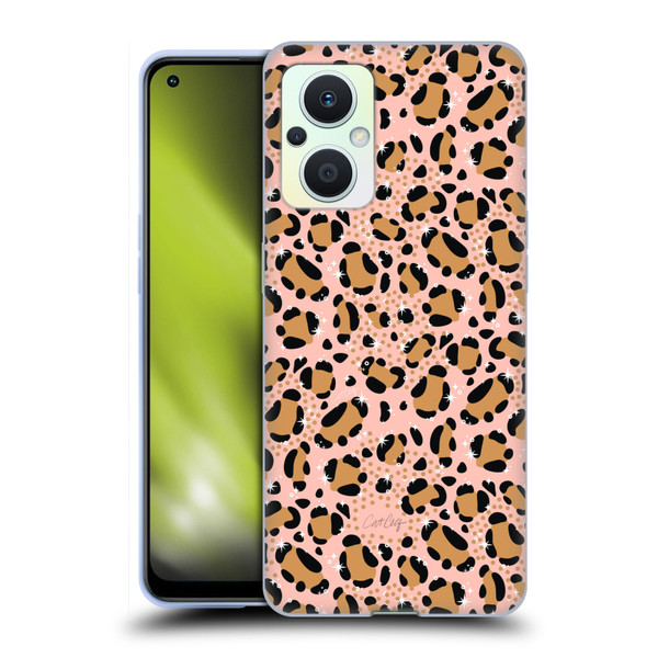 Cat Coquillette Tropical Wildlife Sparkly Leopard Print Soft Gel Case for OPPO Reno8 Lite