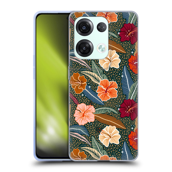 Cat Coquillette Tropical Wildlife African Hibiscus Soft Gel Case for OPPO Reno8 Pro