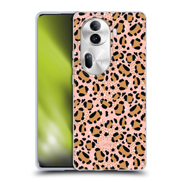 Cat Coquillette Tropical Wildlife Sparkly Leopard Print Soft Gel Case for OPPO Reno11 Pro