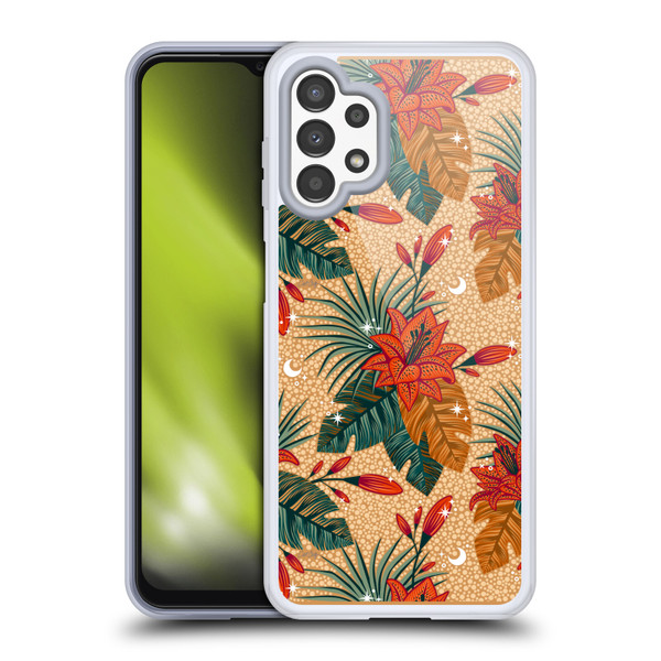 Cat Coquillette Tropical Wildlife Lily Soft Gel Case for Samsung Galaxy A13 (2022)