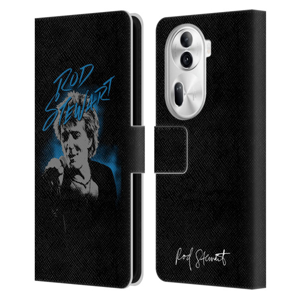 Rod Stewart Art Scribble Leather Book Wallet Case Cover For OPPO Reno11