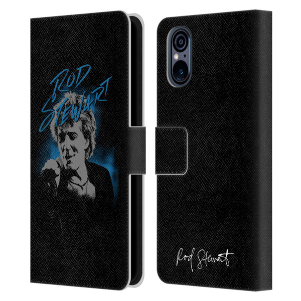 Rod Stewart Art Scribble Leather Book Wallet Case Cover For Sony Xperia 5 V 5G
