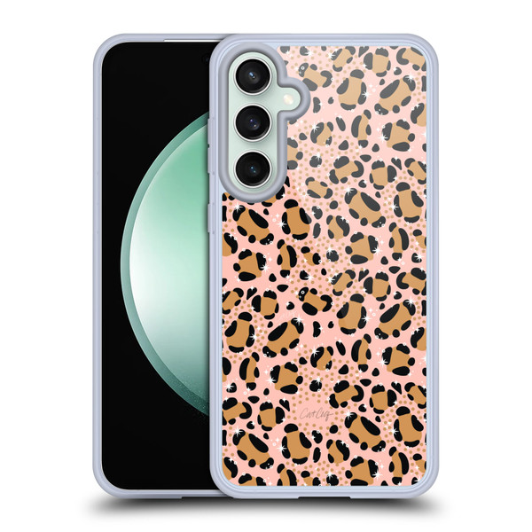Cat Coquillette Tropical Wildlife Sparkly Leopard Print Soft Gel Case for Samsung Galaxy S23 FE 5G