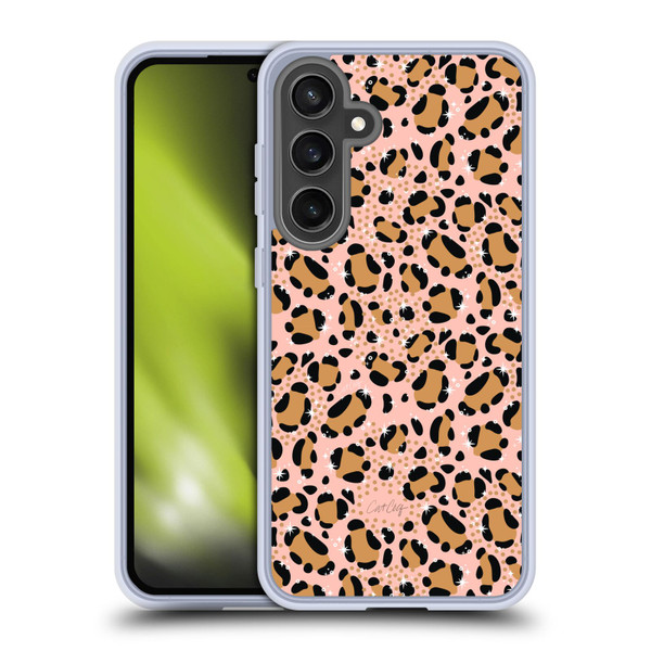 Cat Coquillette Tropical Wildlife Sparkly Leopard Print Soft Gel Case for Samsung Galaxy S24 FE