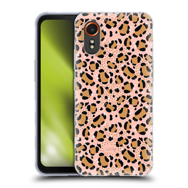 Cat Coquillette Tropical Wildlife Sparkly Leopard Print Soft Gel Case for Samsung Galaxy Xcover7 5G