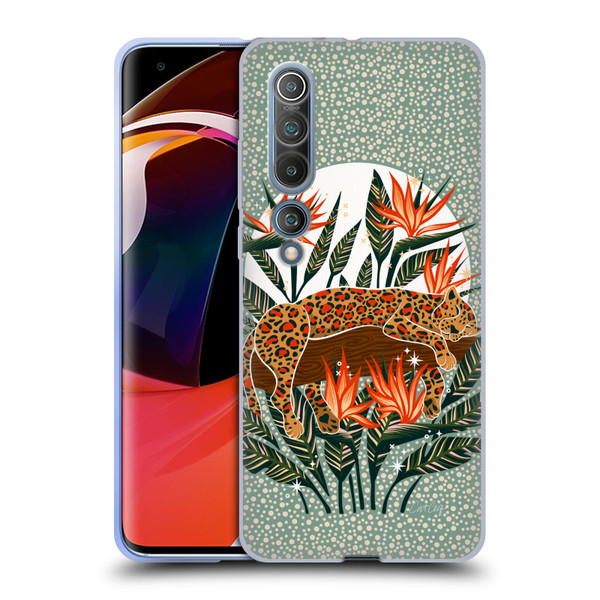 Cat Coquillette Tropical Wildlife Leopard Moonrise Soft Gel Case for Xiaomi Mi 10 5G / Mi 10 Pro 5G