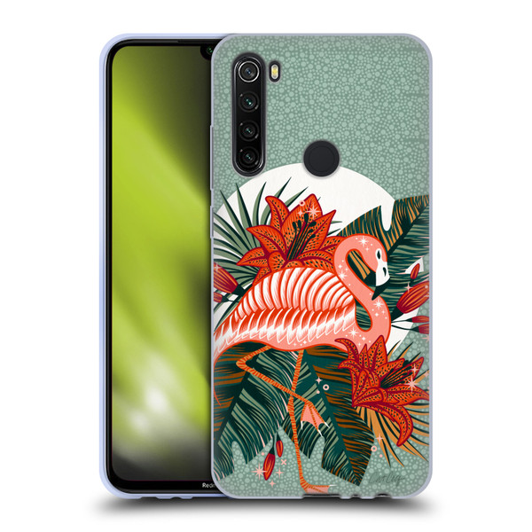 Cat Coquillette Tropical Wildlife Flamingo And Lilies Soft Gel Case for Xiaomi Redmi Note 8T