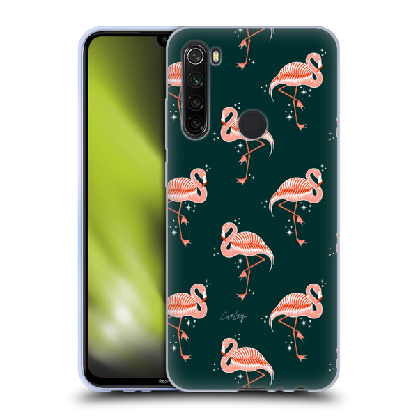 Cat Coquillette Tropical Wildlife Flamingo Sparkles Soft Gel Case for Xiaomi Redmi Note 8T