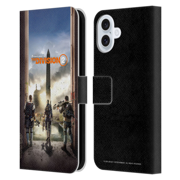 Tom Clancy's The Division 2 Characters Key Art Leather Book Wallet Case Cover For Apple iPhone 16 Plus