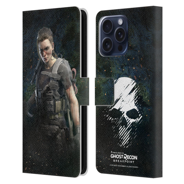 Tom Clancy's Ghost Recon Breakpoint Character Art Fury Leather Book Wallet Case Cover For Apple iPhone 16 Pro Max