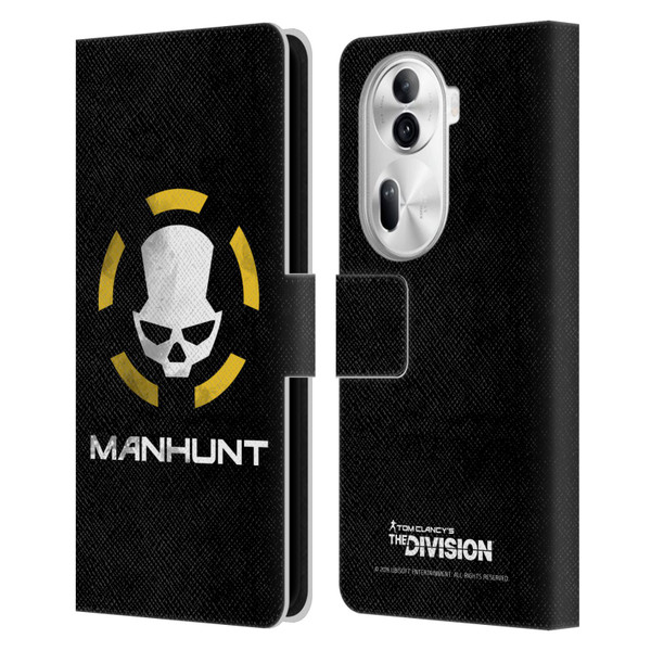 Tom Clancy's The Division Dark Zone Manhunt Logo Leather Book Wallet Case Cover For OPPO Reno11