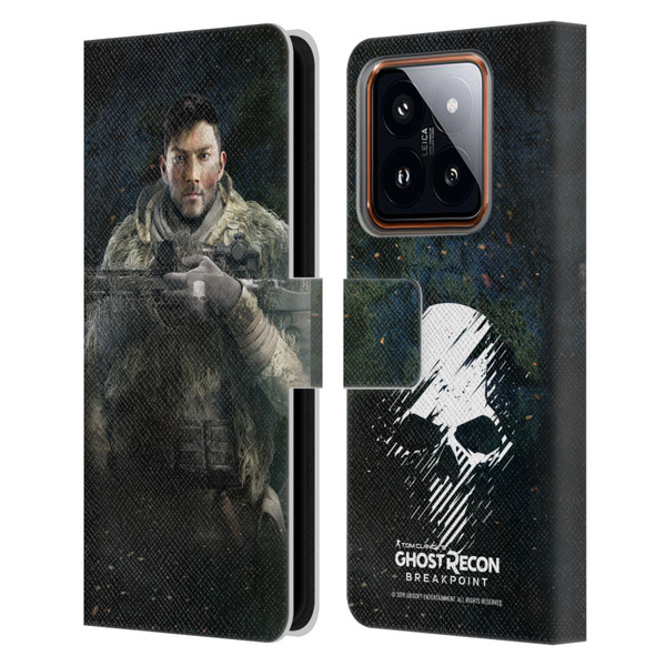 Tom Clancy's Ghost Recon Breakpoint Character Art Vasily Leather Book Wallet Case Cover For Xiaomi 14