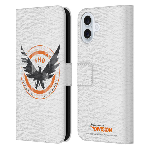 Tom Clancy's The Division Key Art Logo White Leather Book Wallet Case Cover For Apple iPhone 16 Plus