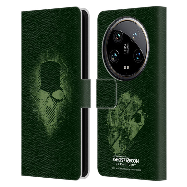 Tom Clancy's Ghost Recon Breakpoint Graphics Ghosts Logo Leather Book Wallet Case Cover For Xiaomi 14 Ultra