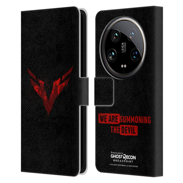 Tom Clancy's Ghost Recon Breakpoint Graphics Wolves Logo Leather Book Wallet Case Cover For Xiaomi 14 Ultra