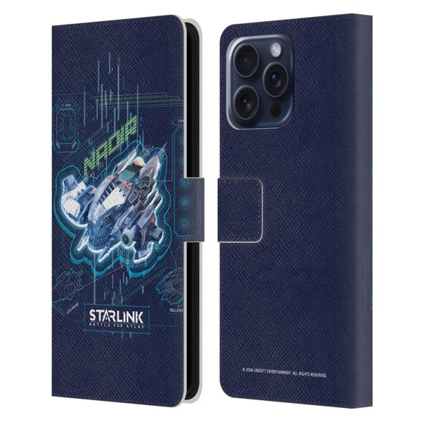 Starlink Battle for Atlas Starships Nadir Leather Book Wallet Case Cover For Apple iPhone 16 Pro Max