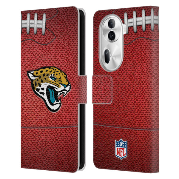 NFL Jacksonville Jaguars Graphics Football Leather Book Wallet Case Cover For OPPO Reno11