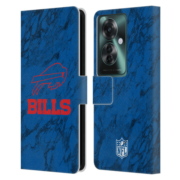 NFL Buffalo Bills Graphics Coloured Marble Leather Book Wallet Case Cover For OPPO Reno11 F 5G / F25 Pro 5G