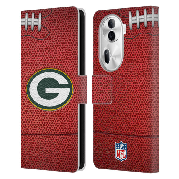 NFL Green Bay Packers Graphics Football Leather Book Wallet Case Cover For OPPO Reno11