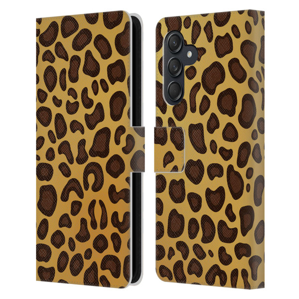 Haroulita Animal Prints Leopard Leather Book Wallet Case Cover For Samsung Galaxy M55 5G