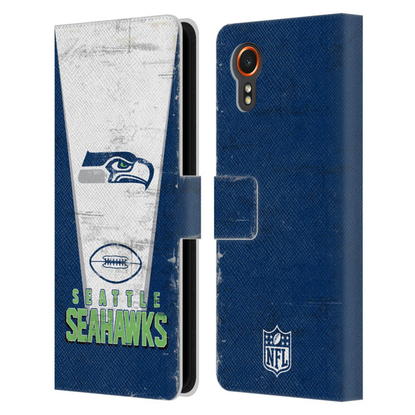 NFL Seattle Seahawks Logo Art Banner Leather Book Wallet Case Cover For Samsung Galaxy Xcover7 5G