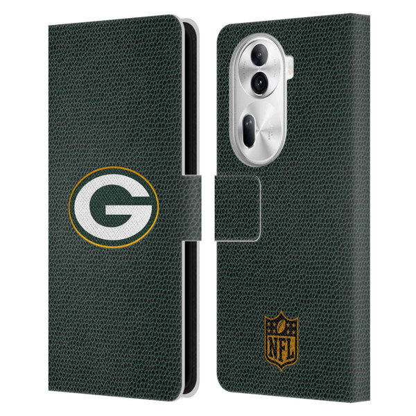 NFL Green Bay Packers Logo Football Leather Book Wallet Case Cover For OPPO Reno11