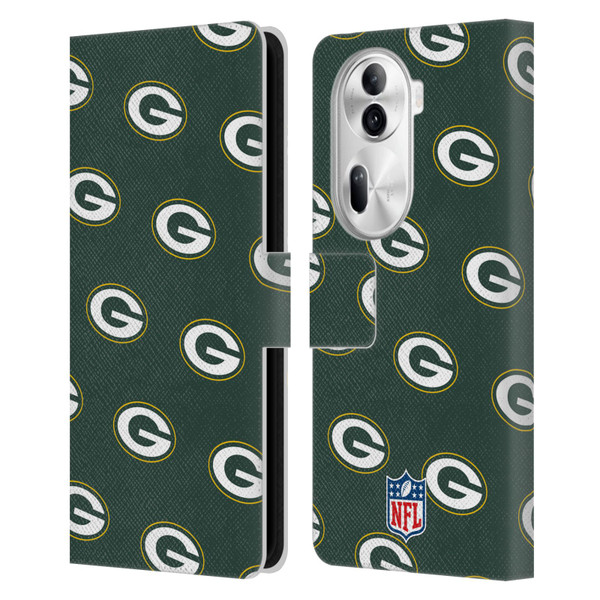 NFL Green Bay Packers Artwork Patterns Leather Book Wallet Case Cover For OPPO Reno11