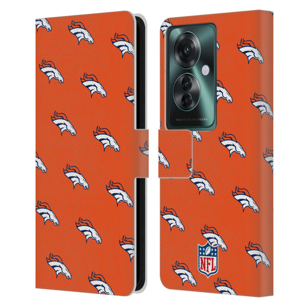 NFL Denver Broncos Artwork Patterns Leather Book Wallet Case Cover For OPPO Reno11 F 5G / F25 Pro 5G
