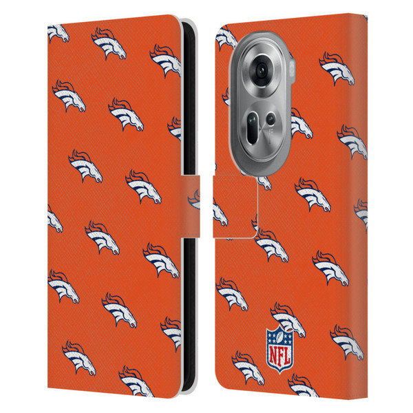 NFL Denver Broncos Artwork Patterns Leather Book Wallet Case Cover For OPPO Reno11 Pro