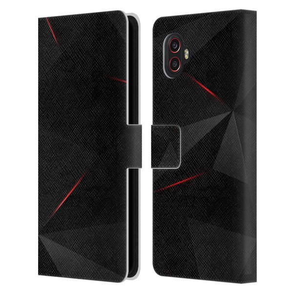 Alyn Spiller Tectonic Red Leather Book Wallet Case Cover For Samsung Galaxy Xcover6 Pro/Pro2