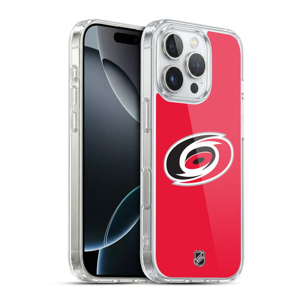NHL Carolina Hurricanes Plain Soft Gel Case for Apple iPhone 16 Pro