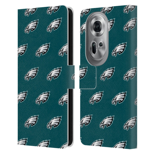 NFL Philadelphia Eagles Artwork Patterns Leather Book Wallet Case Cover For OPPO Reno11 Pro