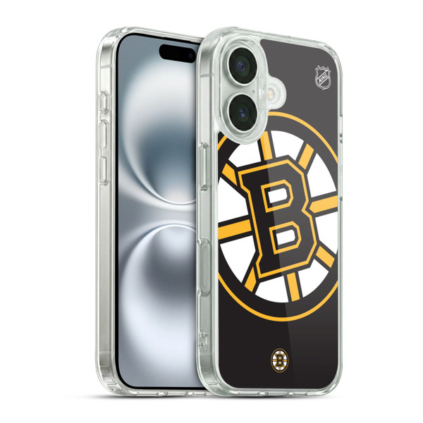 NHL Boston Bruins Oversized Soft Gel Case for Apple iPhone 16 & MagSafe