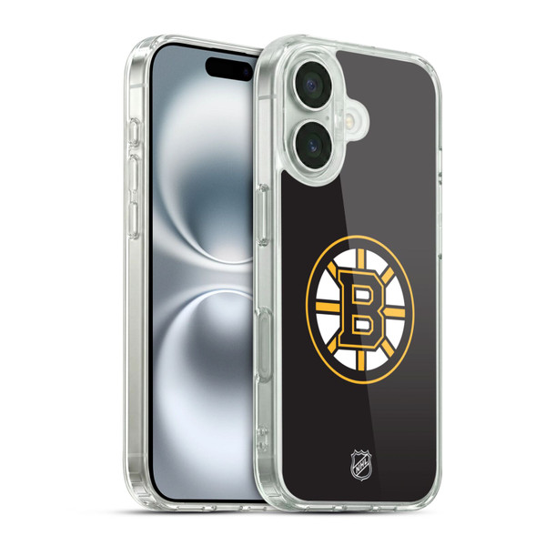 NHL Boston Bruins Plain Soft Gel Case for Apple iPhone 16 & MagSafe