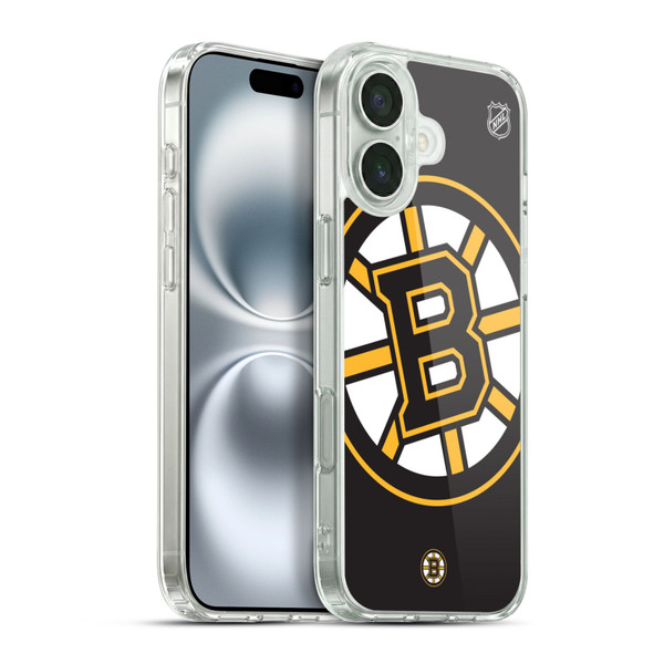 NHL Boston Bruins Oversized Soft Gel Case for Apple iPhone 16 Plus & MagSafe