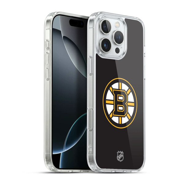 NHL Boston Bruins Plain Soft Gel Case for Apple iPhone 16 Pro Max & MagSafe