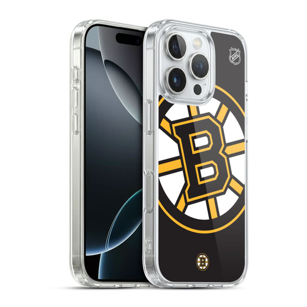 NHL Boston Bruins Oversized Soft Gel Case for Apple iPhone 16 Pro & MagSafe