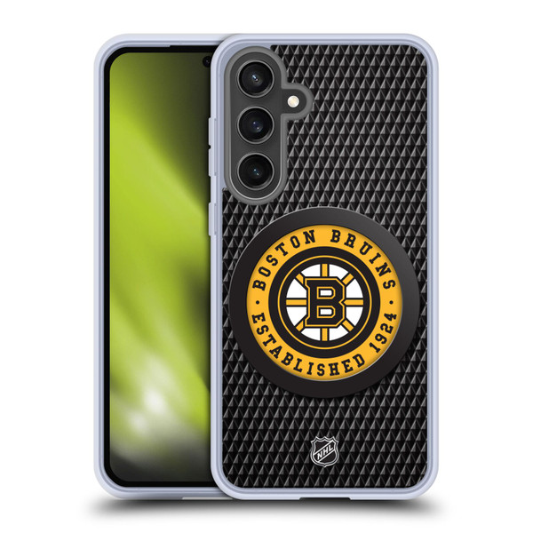 NHL Boston Bruins Puck Texture Soft Gel Case for Samsung Galaxy S24 FE & MagSafe
